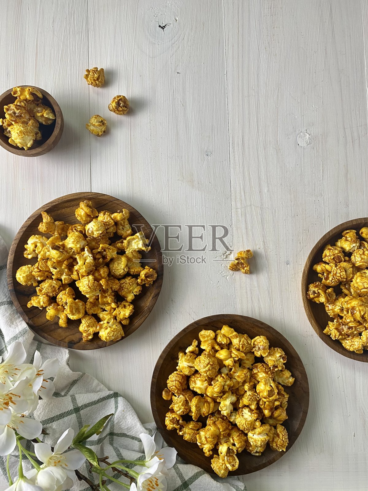 焦糖爆米花照片摄影图片