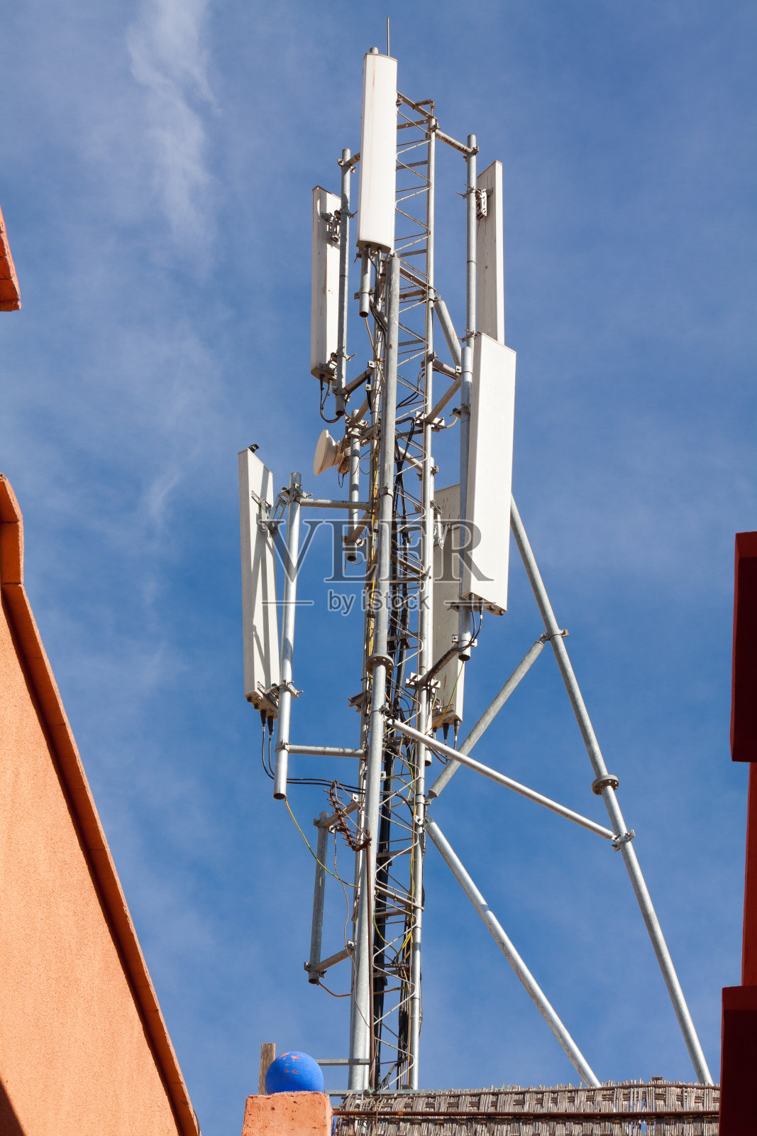 马拉喀什麦地那的3G和4G天线照片摄影图片