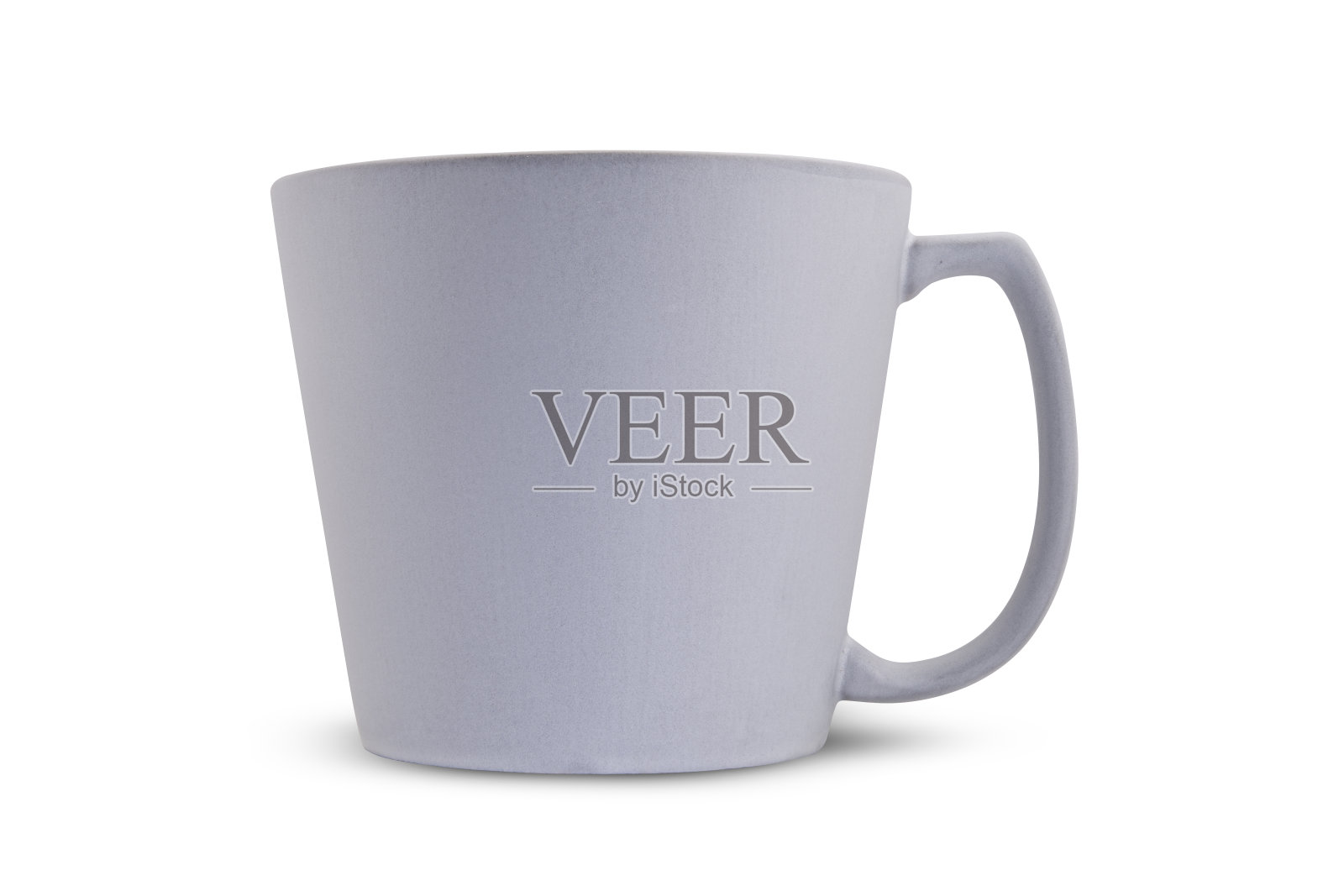 现代黏土咖啡杯(白色背景)照片摄影图片