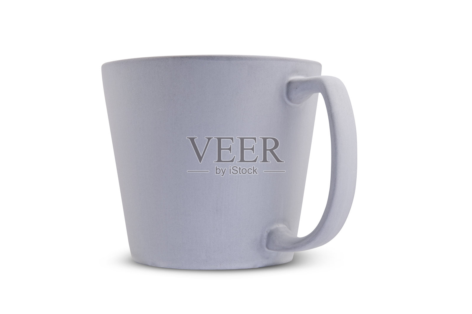 现代黏土咖啡杯(白色背景)照片摄影图片