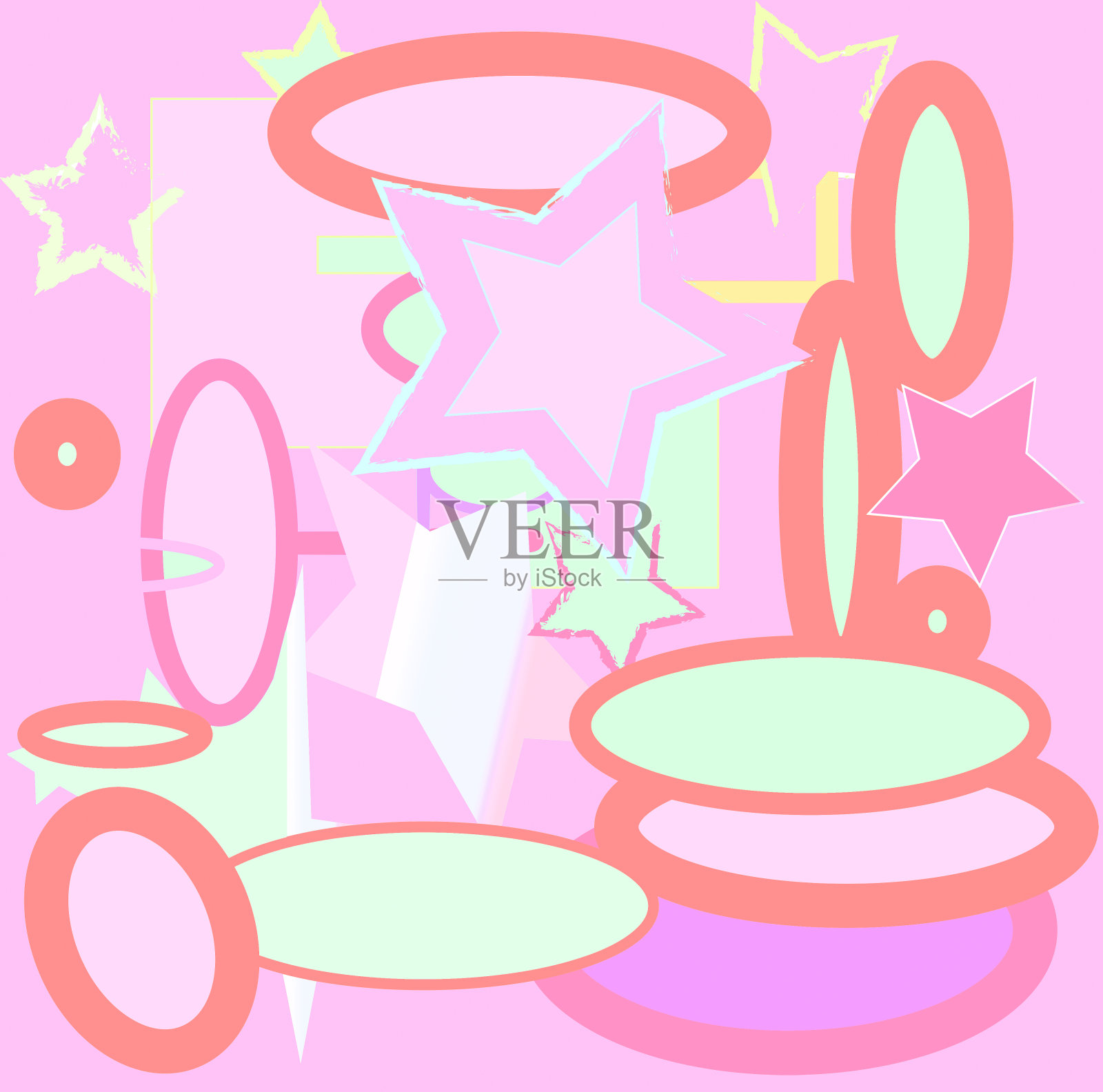 具有几何形式的抽象图像。插画图片素材