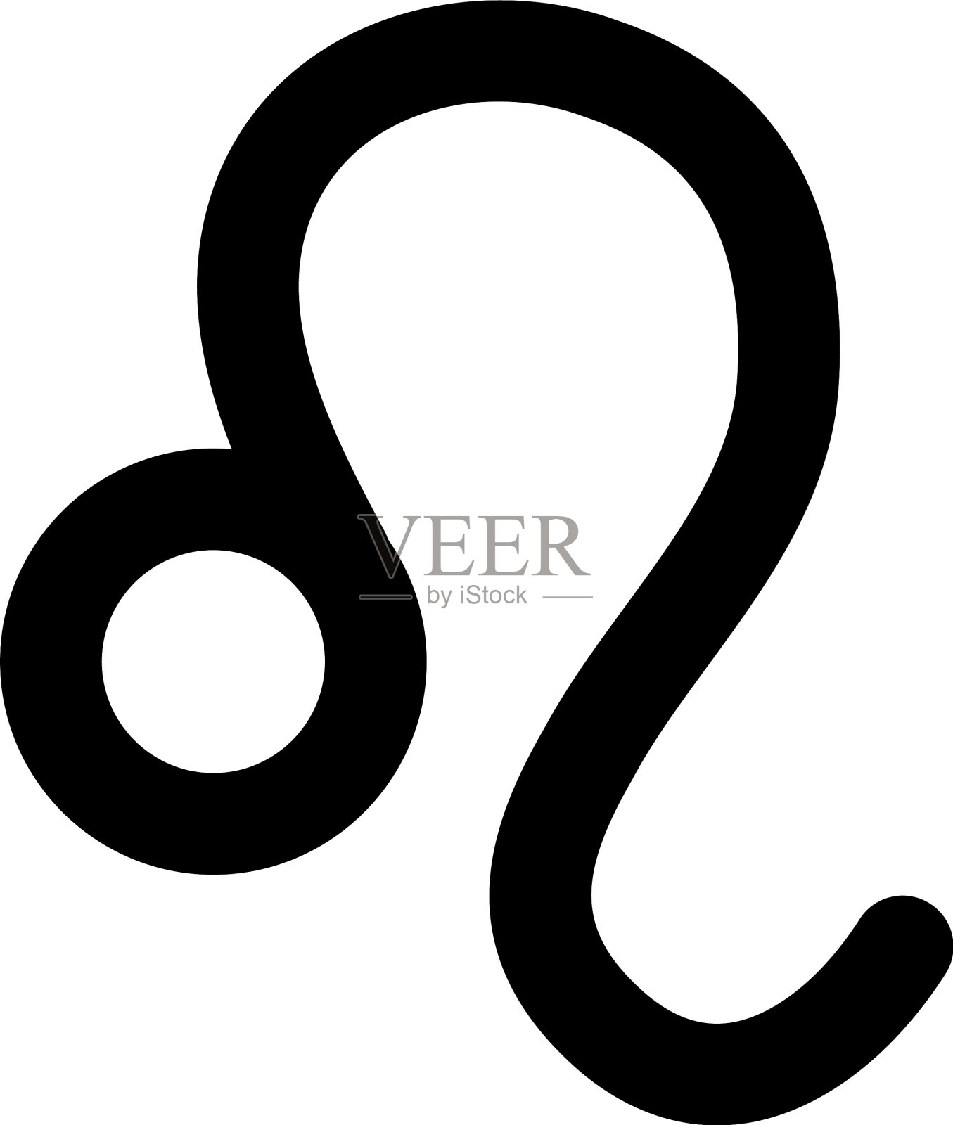 星座概念狮子座象征符号剪影设计元素图片