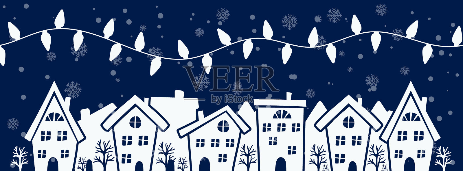 卡通横幅为节日主题与甜蜜插画图片素材