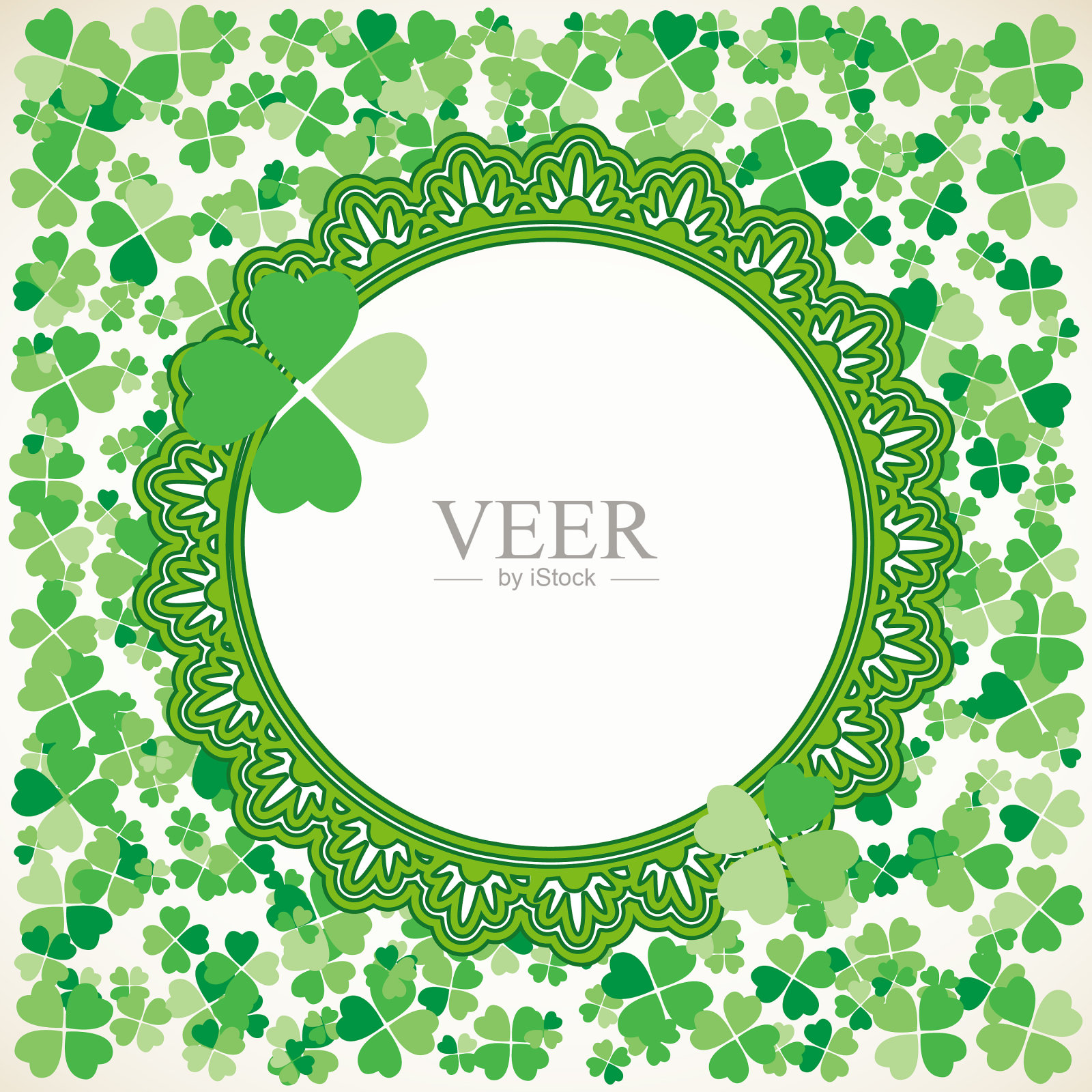 圣帕特里克日框架背景插画图片素材