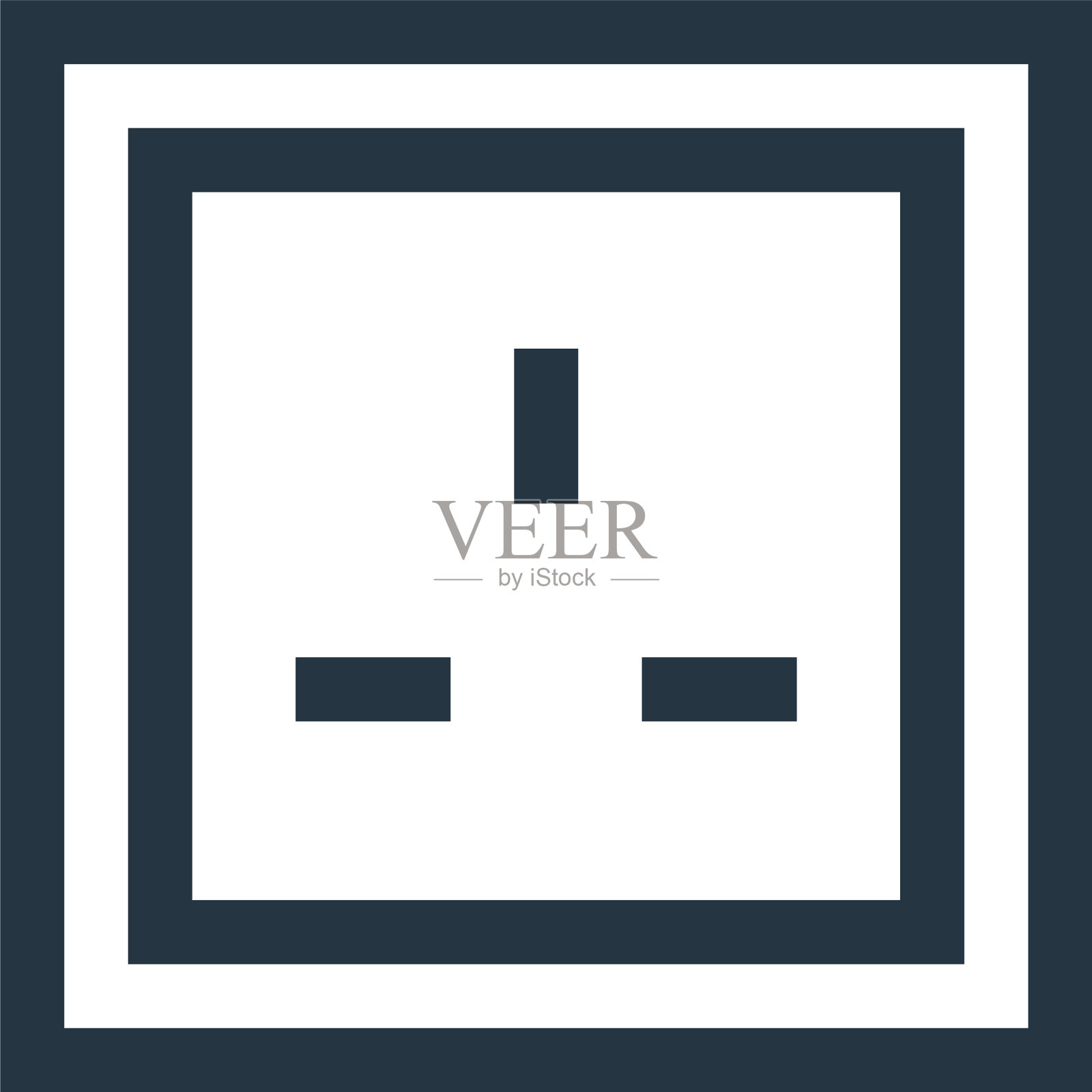 电源插座图标隔离在白色背景上图标素材