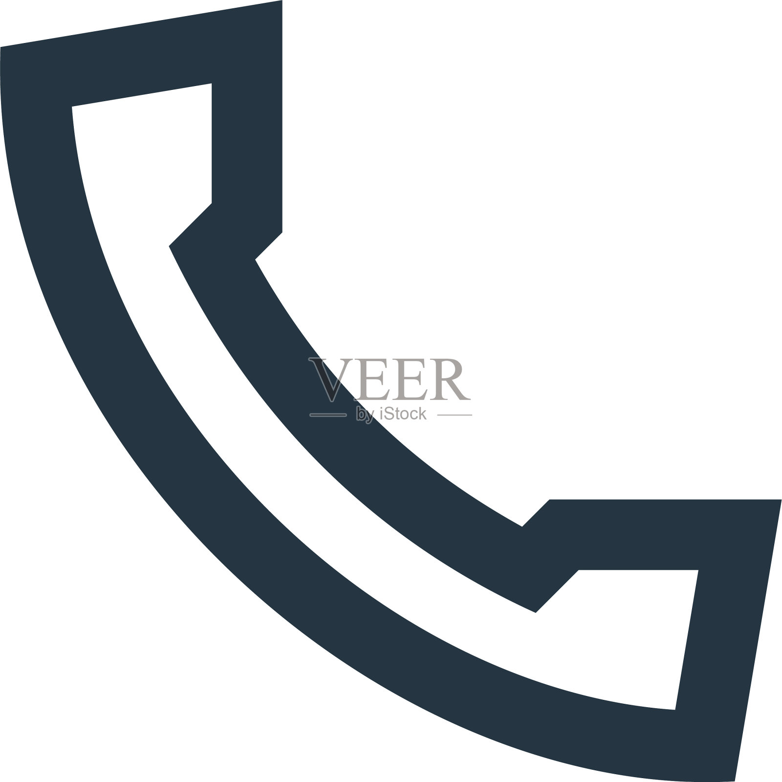 调用图标隔离在白色背景大纲上图标素材