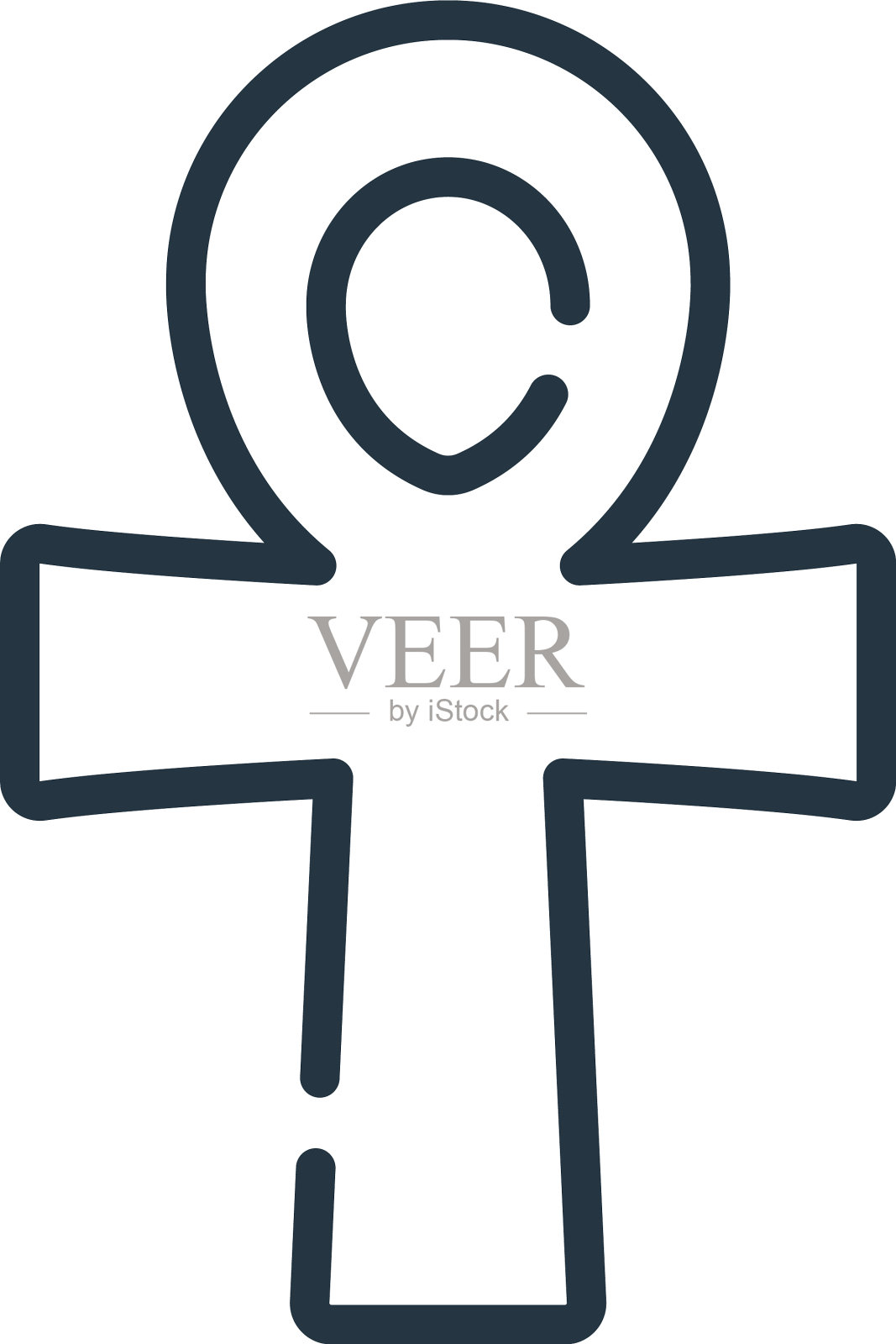 十字章图标十字章可编辑笔画十字章线性符号设计元素图片