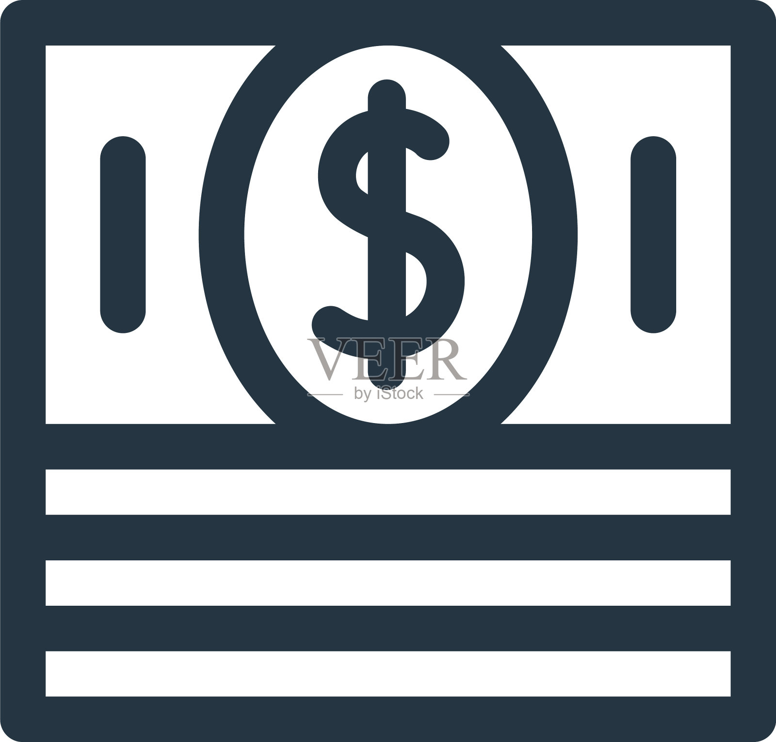 钱币图标钱币可编辑笔画钱币线性图标素材