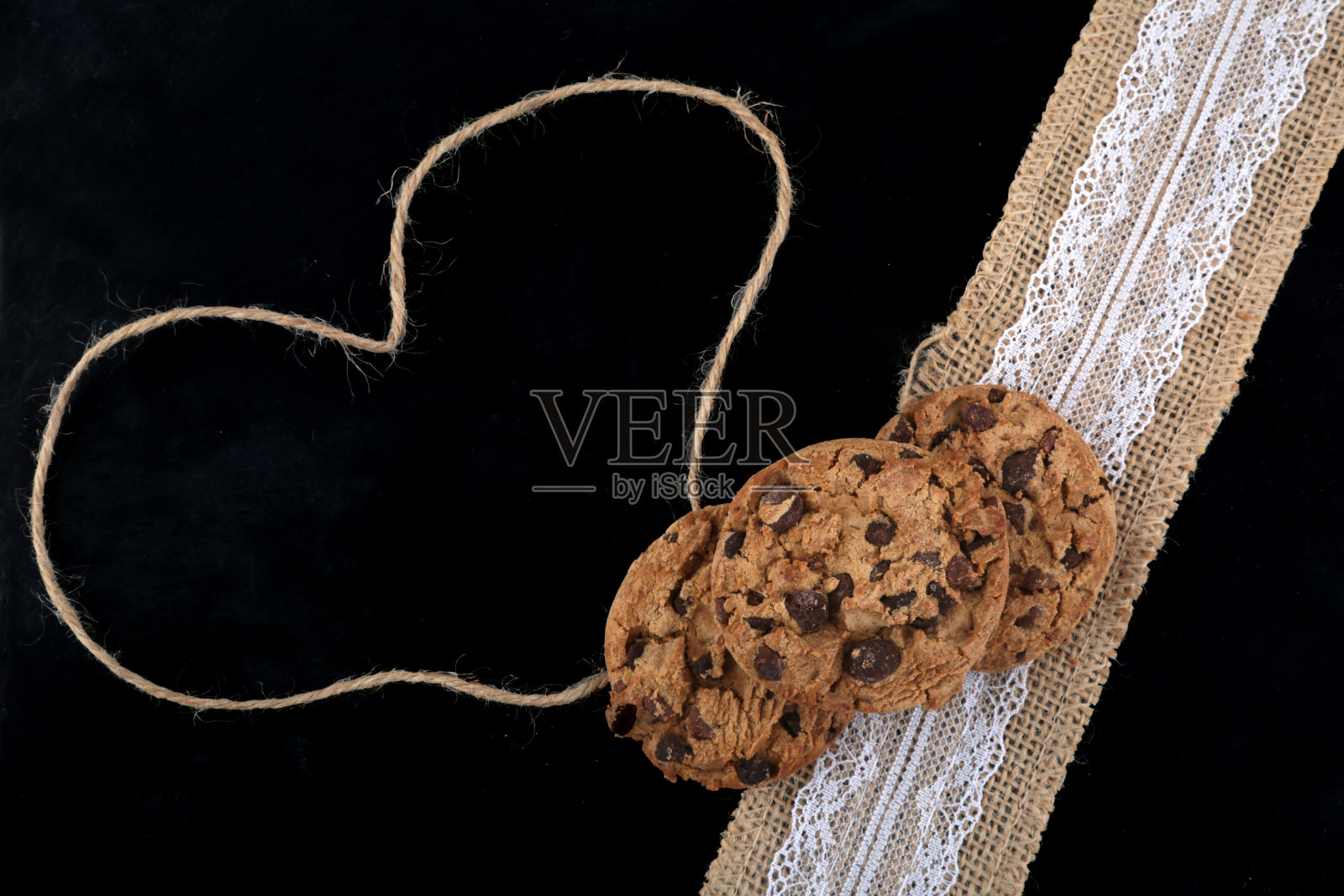 典型的美国巧克力饼干照片摄影图片