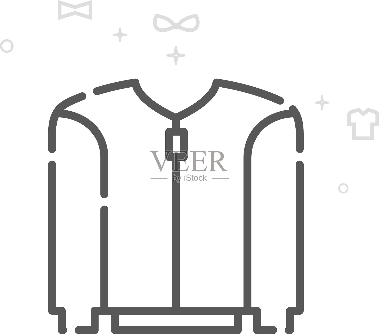 短夹克线图标符号象形符号插画图片素材