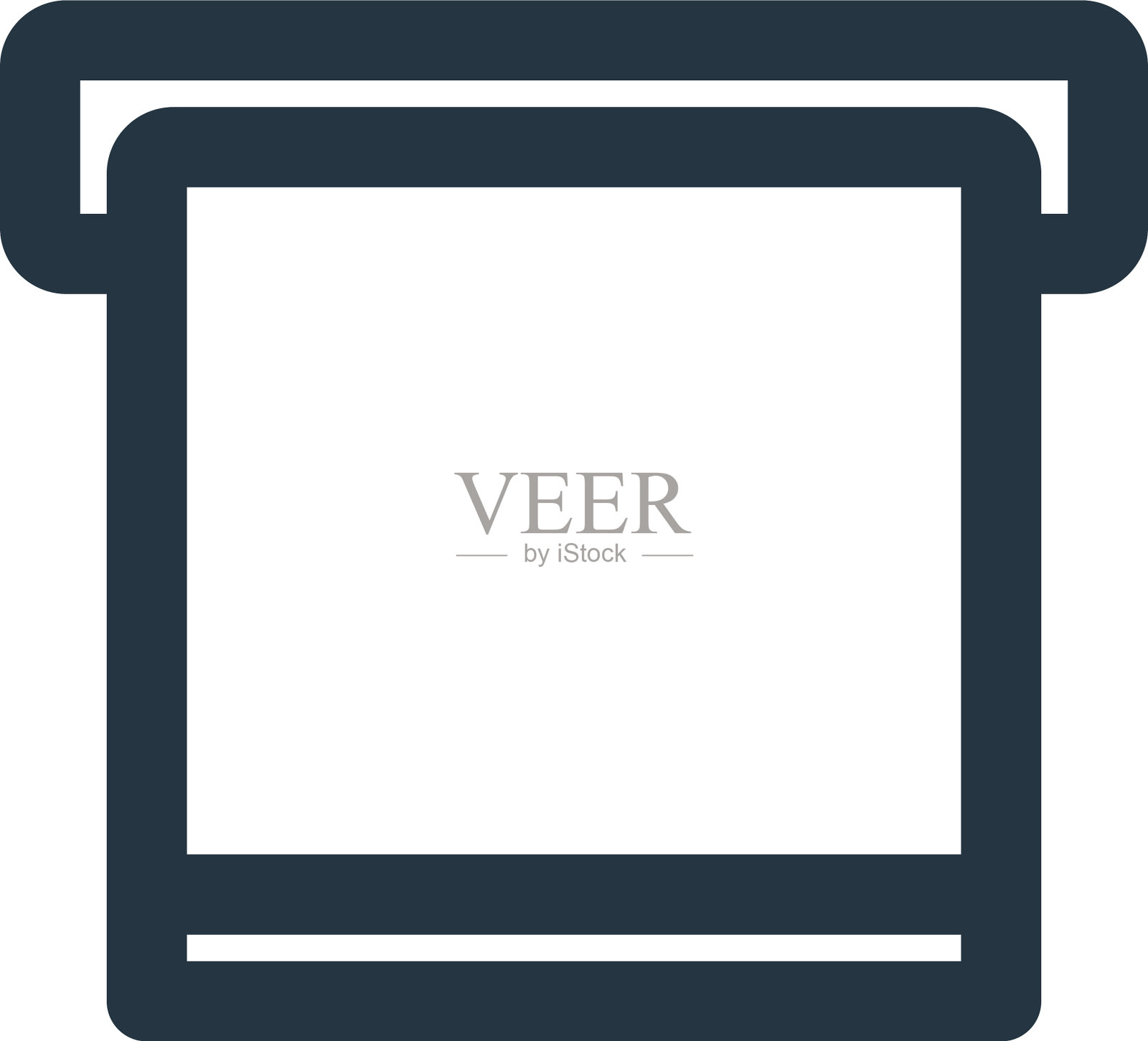 毛巾图标孤立在白色背景轮廓图标素材