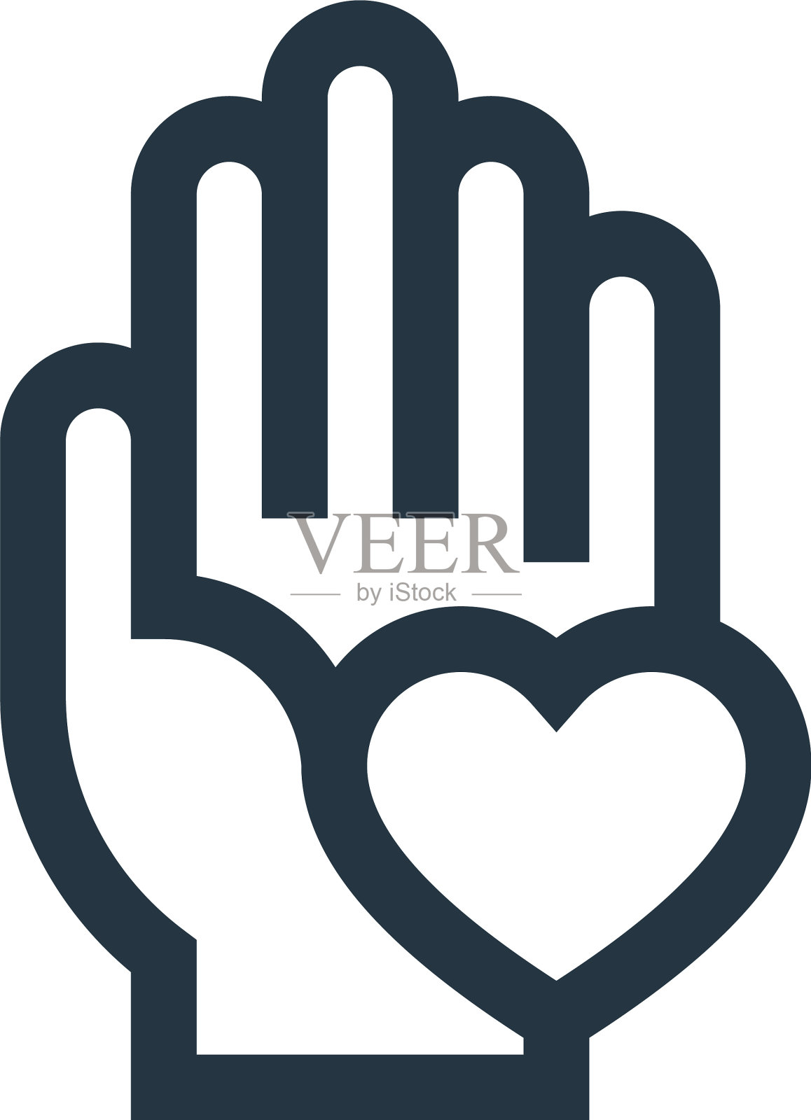 慈善图标孤立的白色背景轮廓图标素材