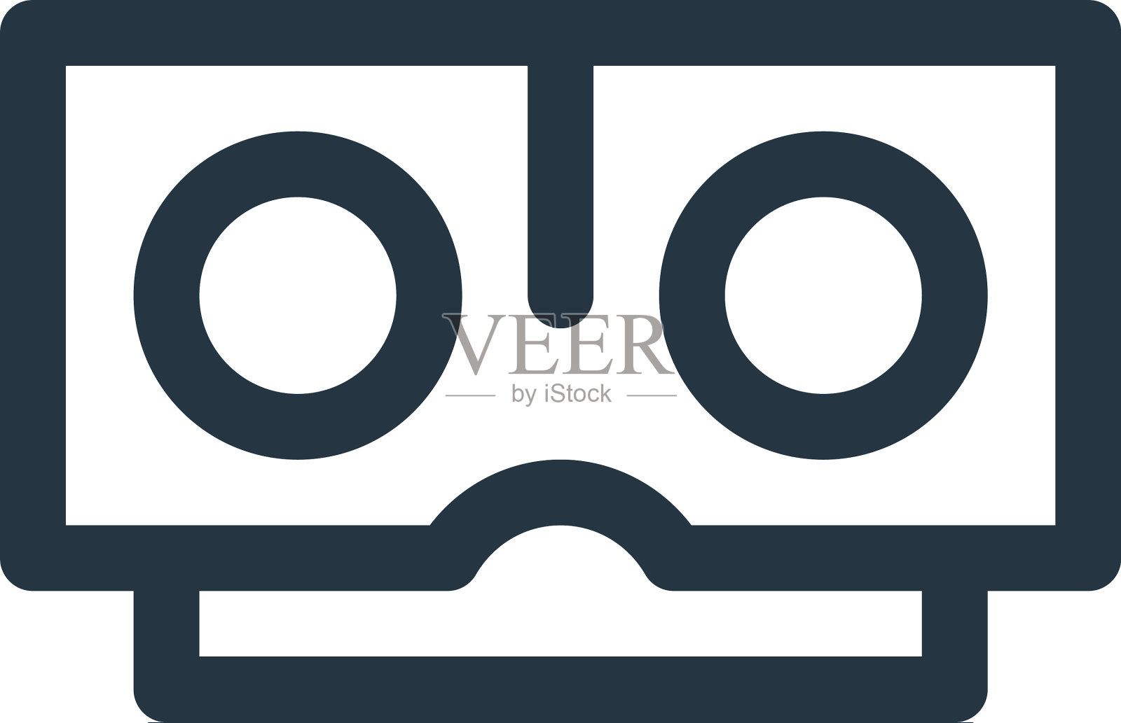 立体镜图标孤立在白色背景上设计元素图片