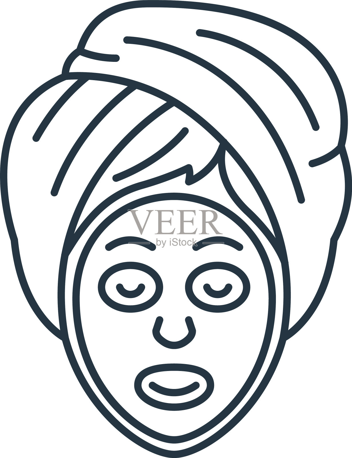 面部治疗图标面部治疗可编辑设计元素图片