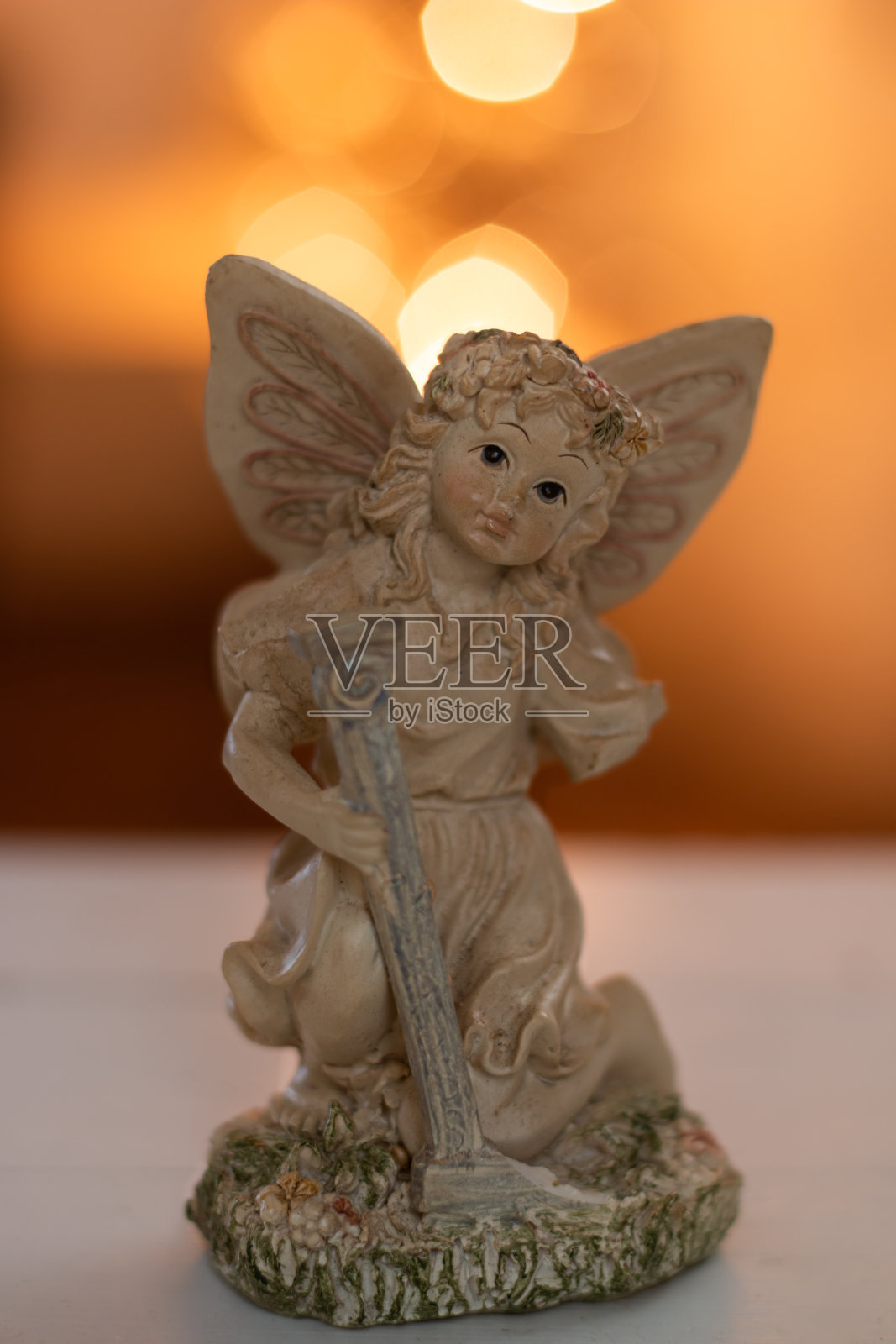 圣诞天使雕像照片摄影图片