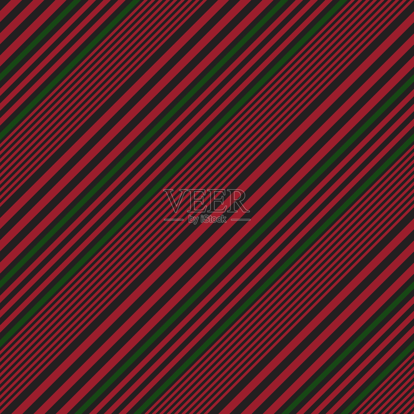 圣诞条纹无缝图案背景中插画图片素材