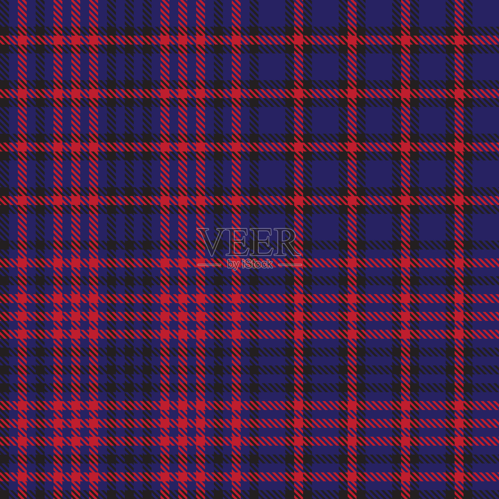 红色海军格纹纹理无缝模式插画图片素材