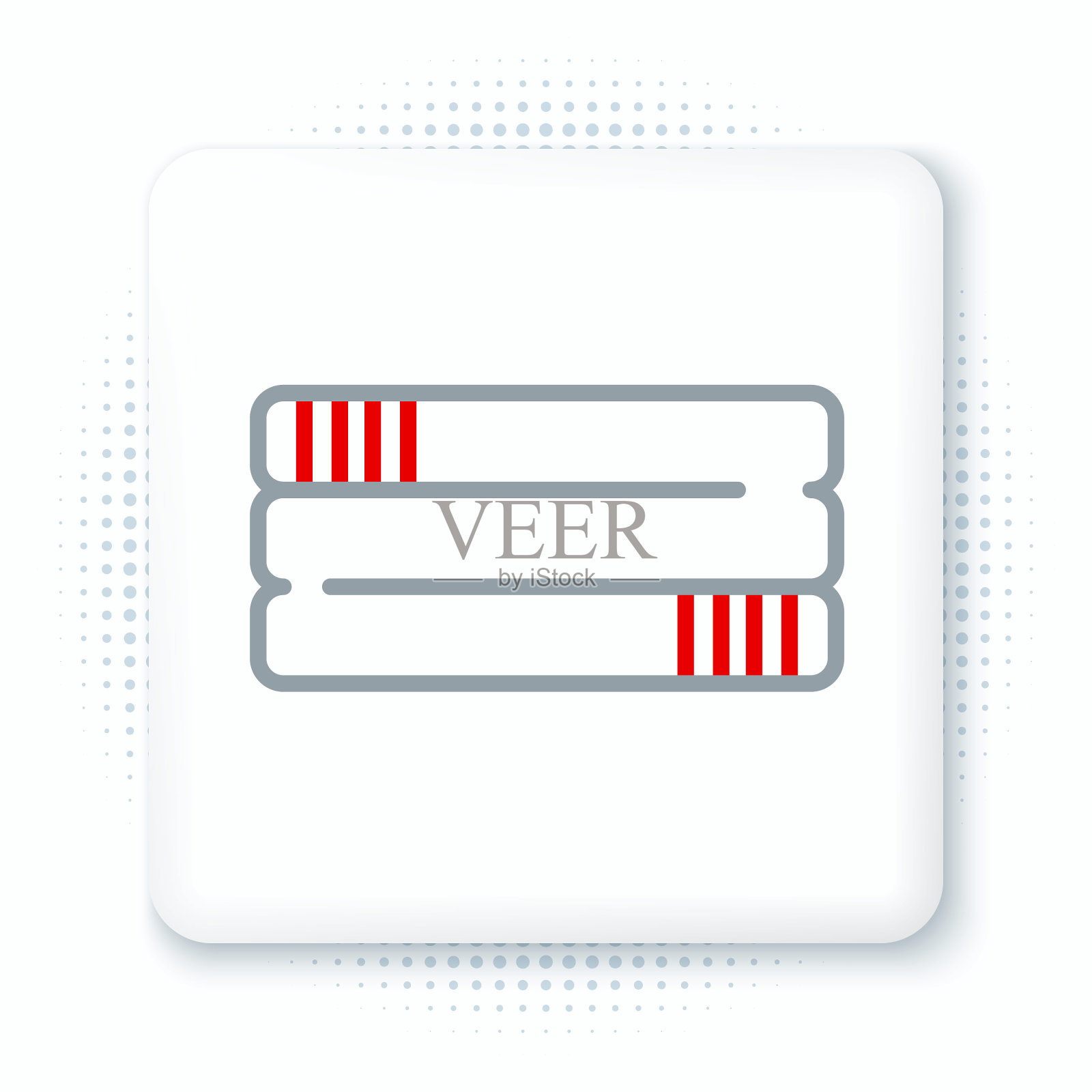 线毛巾堆栈图标孤立的白色背景。色彩斑斓的轮廓的概念。向量图标素材