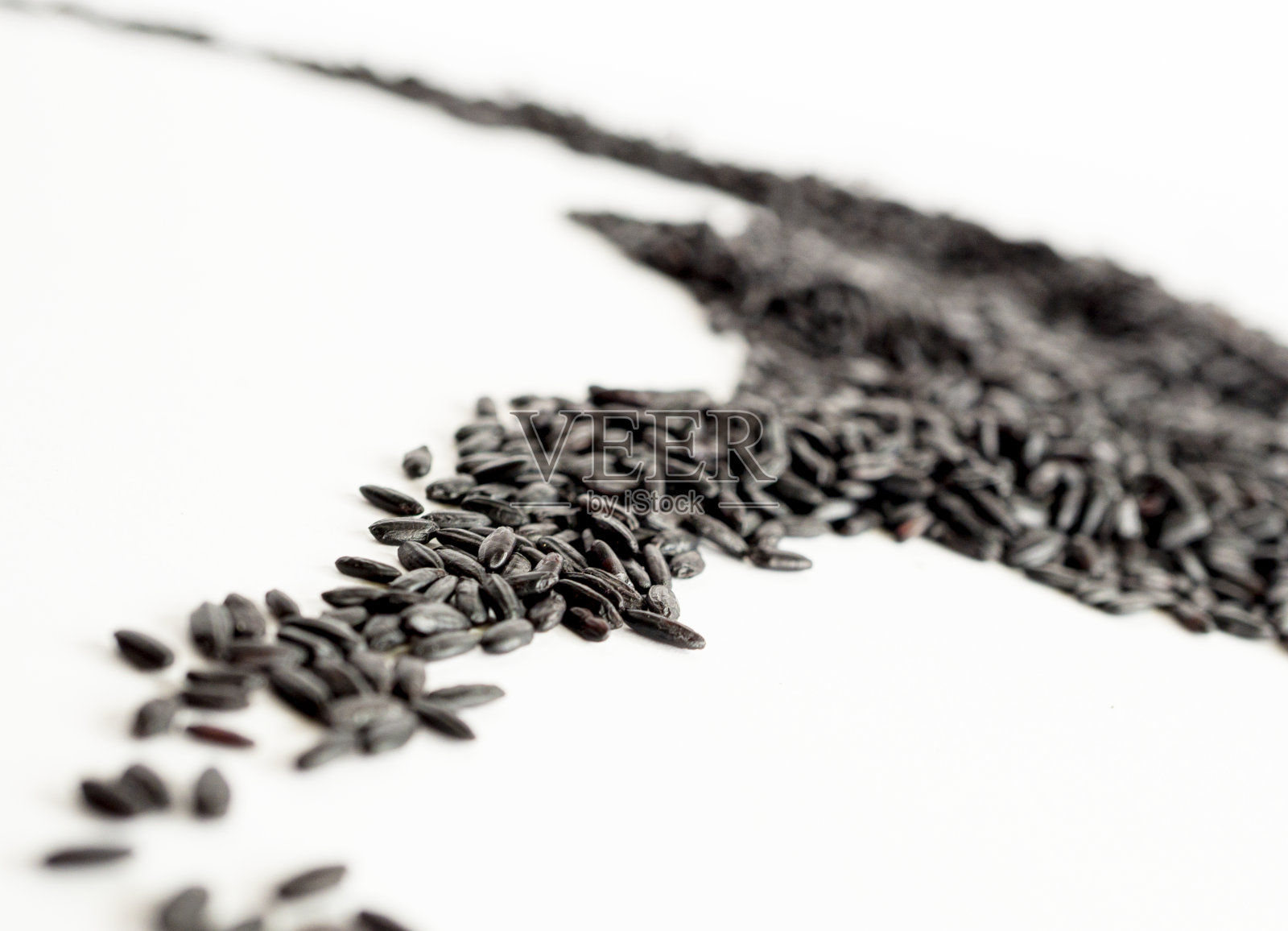 黑米旋风的宏观视图照片摄影图片