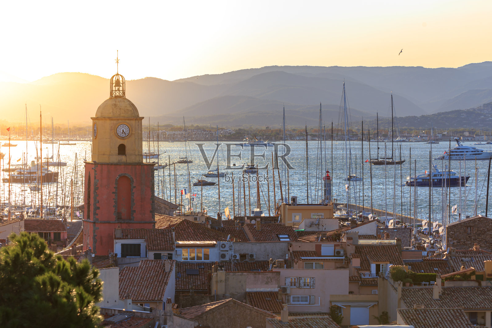 在圣特罗佩日落照片摄影图片