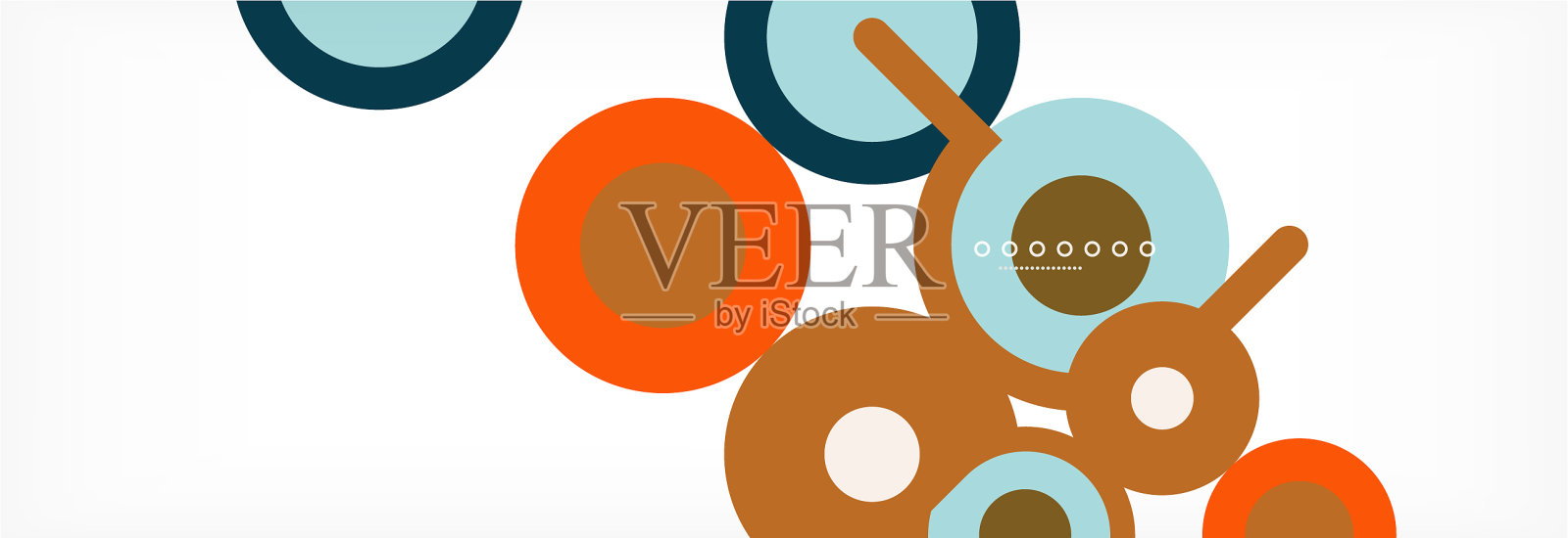 圆圈和线条抽象了封面的背景插画图片素材