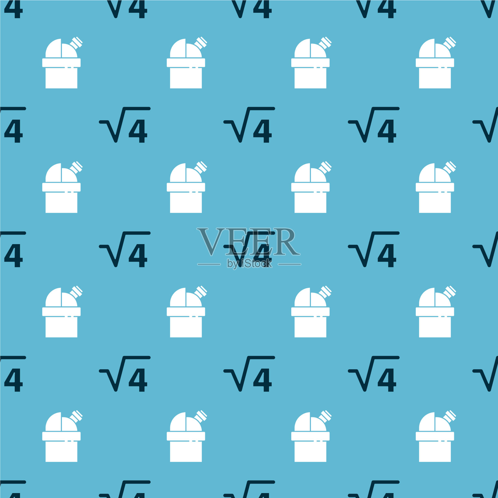 设平方根4字形和天文符号图标素材