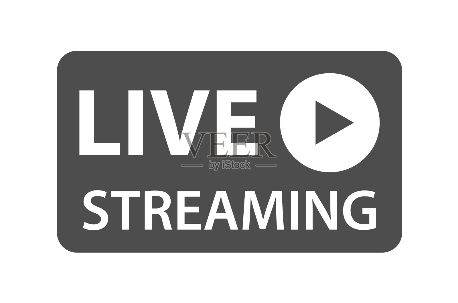 直播图标符号孤立在白色插画图片素材