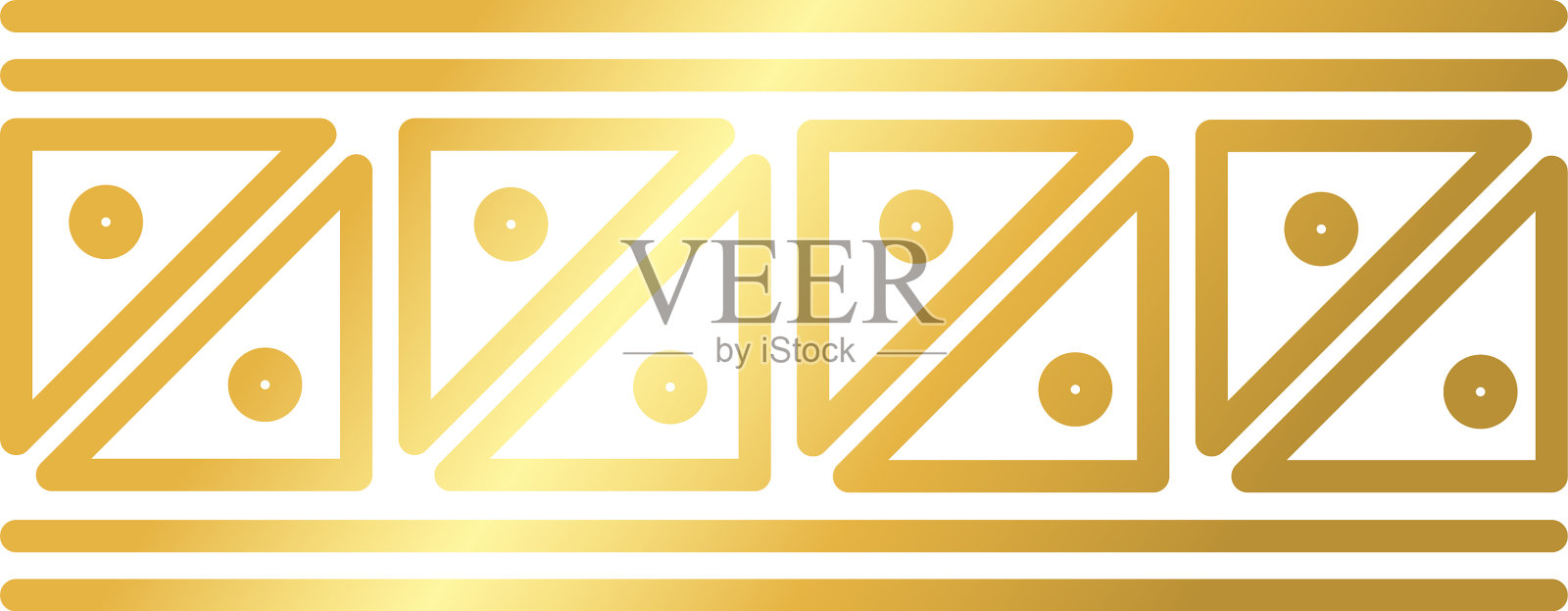 镜框用几何图形装饰金色设计元素图片