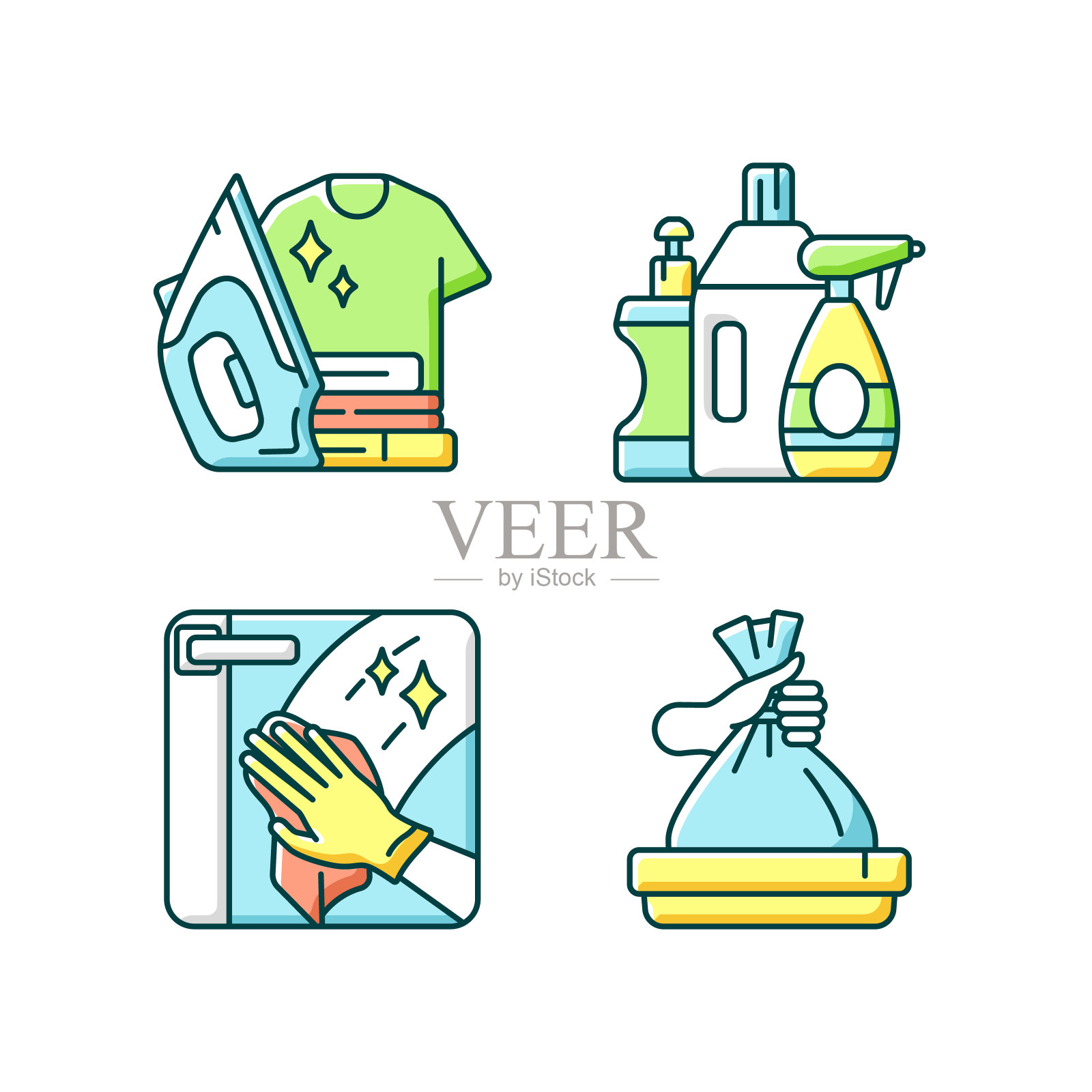 家务RGB颜色图标设置图标素材