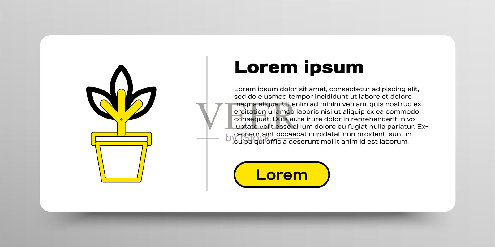 线花卉花盆图标孤立在白色背景。盆栽植物。盆栽植物的标志。色彩斑斓的轮廓的概念。向量插画图片素材