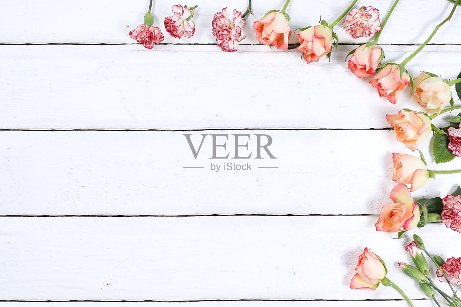 摘要春季贺卡以情人节、妇女节或母亲节为背景。创意现代花束,简约的节日概念,生日快乐,给爱的人的礼物,横幅,照片摄影图片