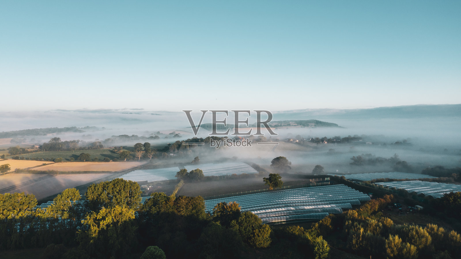 英国美丽乡村的航拍照片照片摄影图片