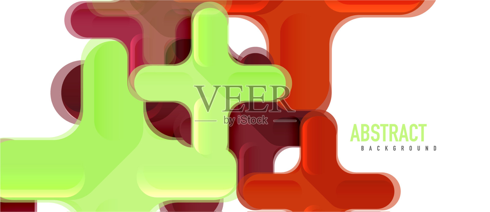 光滑的多色塑料风格交叉插画图片素材