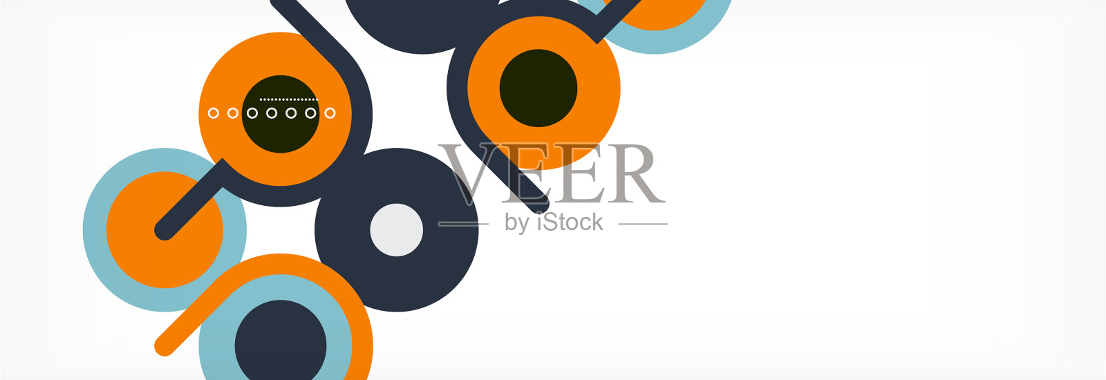 圆圈和线条抽象了封面的背景插画图片素材