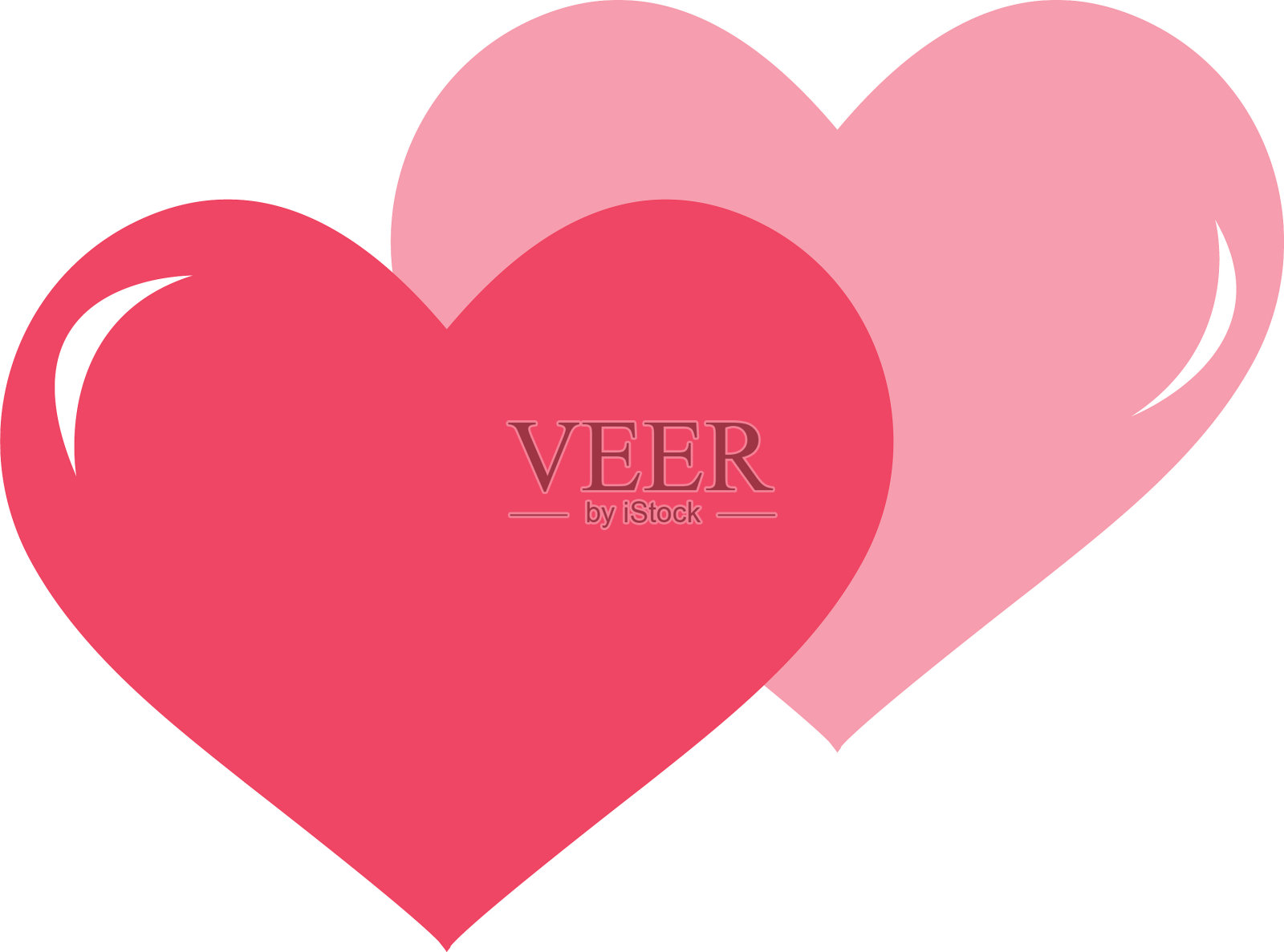 爱心图标扁平化风格设计元素图片