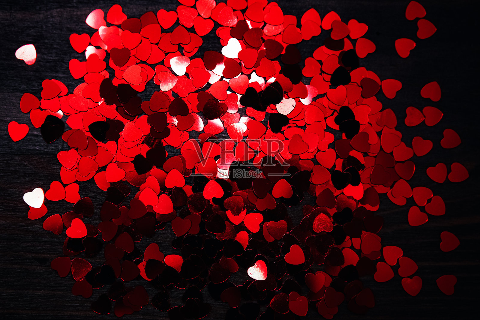 红心点缀背景,情人节设计照片摄影图片