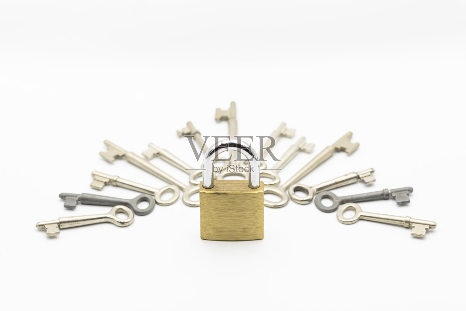 锁和关键数据安全概念照片摄影图片