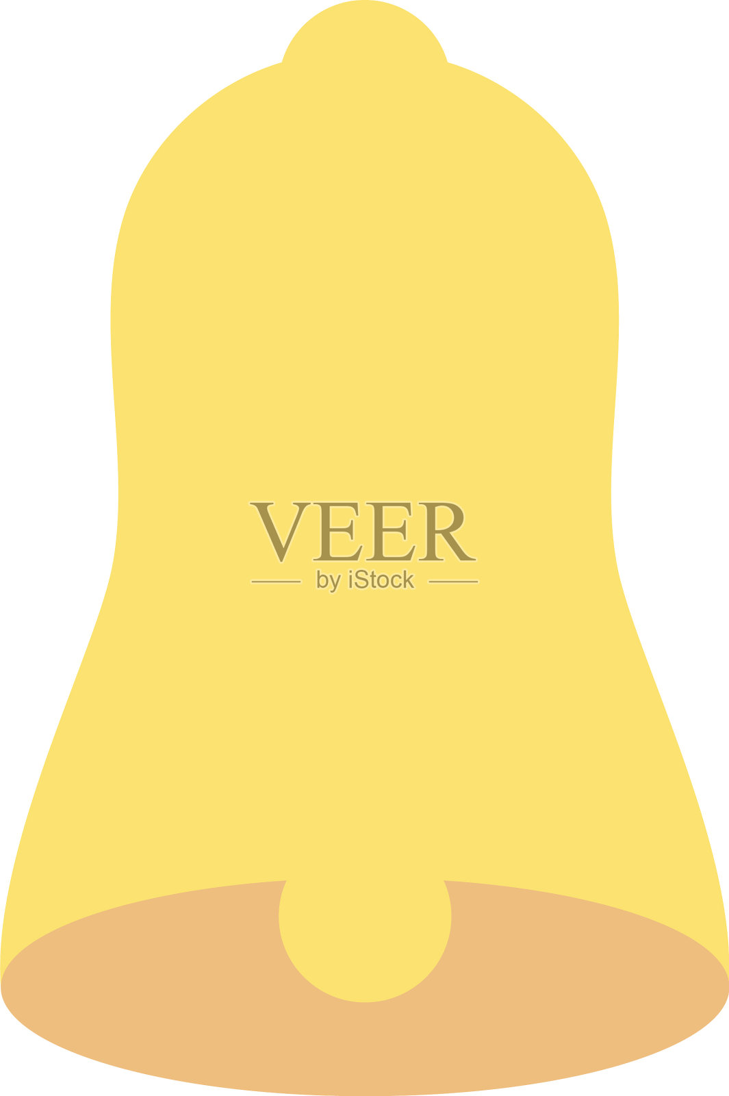 铃铛图标形象扁平化风格设计元素图片