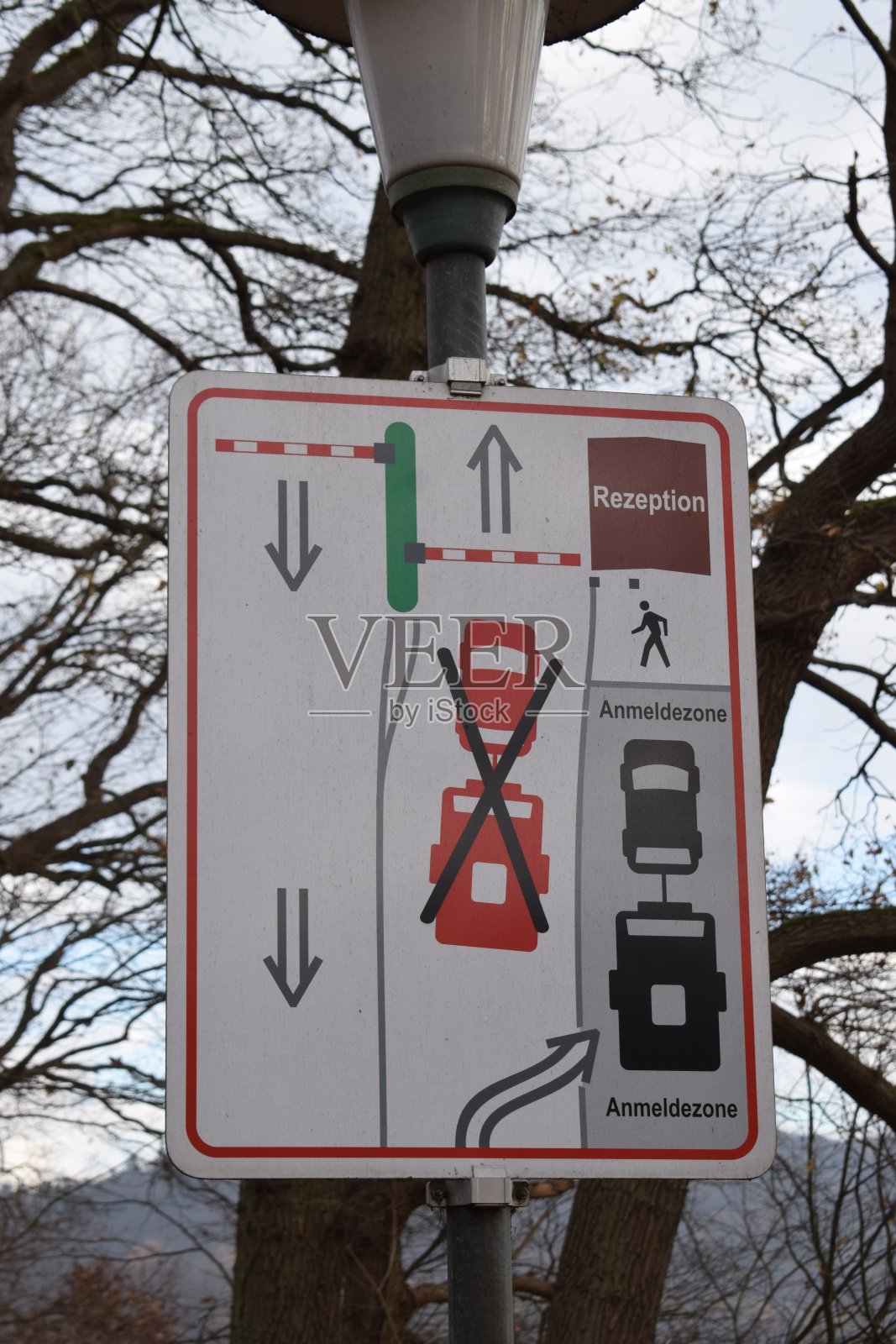 德国露营地入口标志照片摄影图片