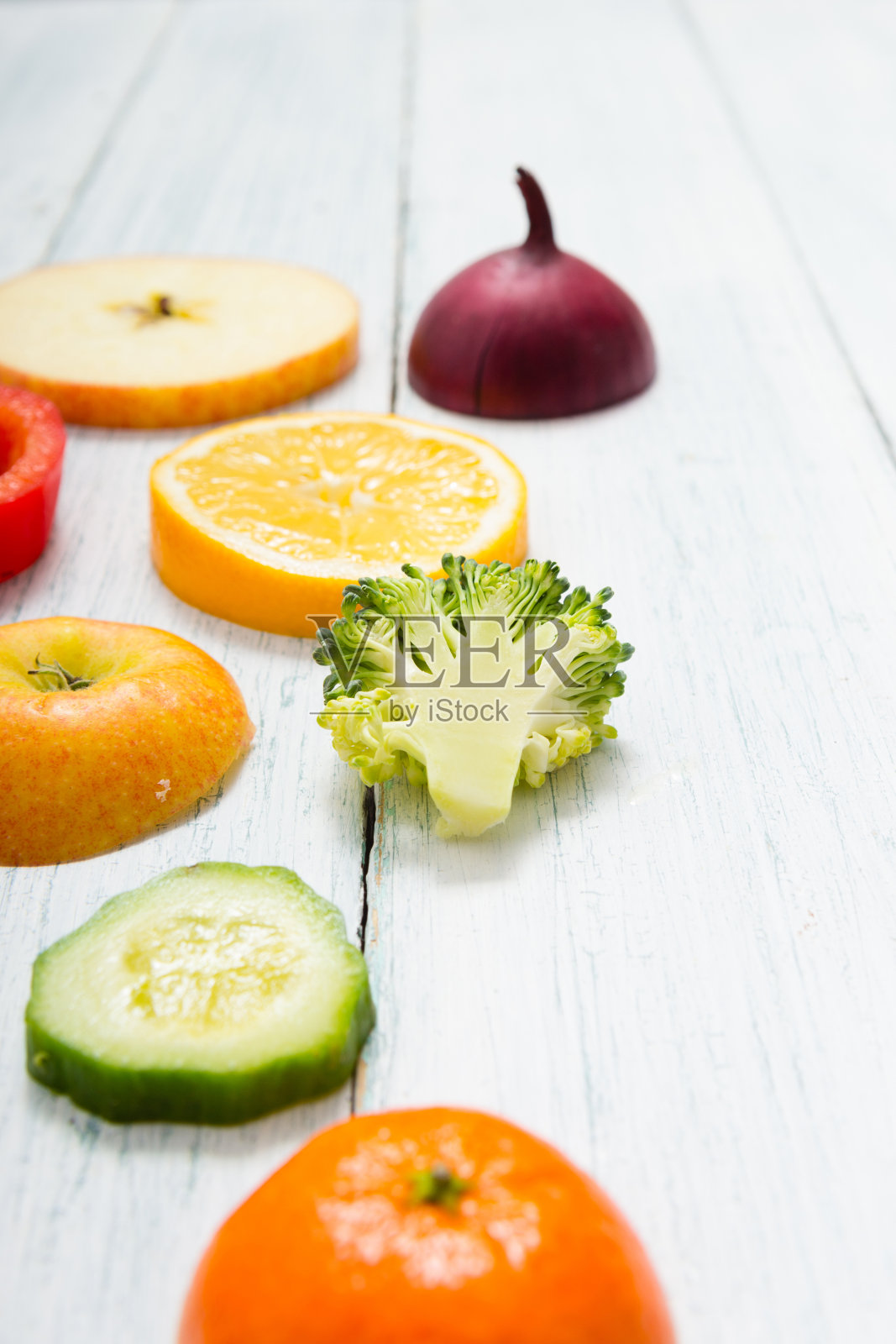 切片水果和蔬菜照片摄影图片