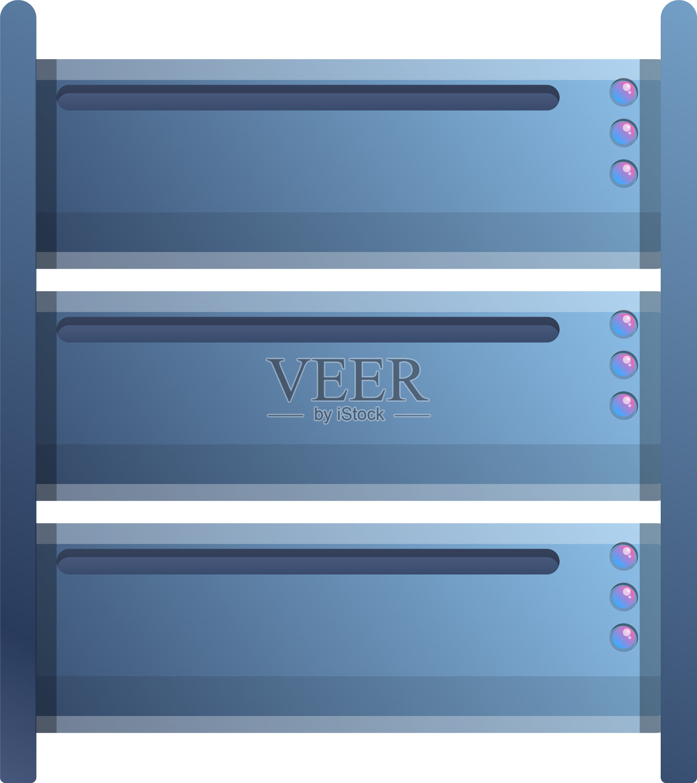 服务器机架图标卡通风格设计元素图片
