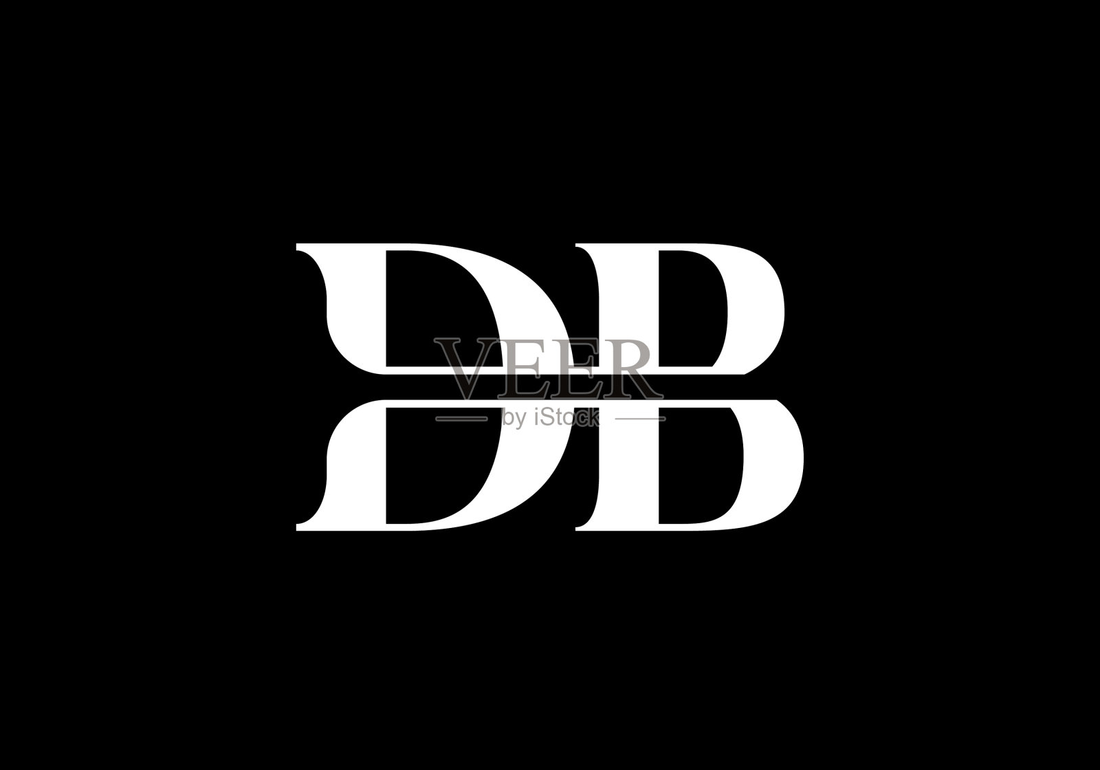 首字母d b标志设计模板插画图片素材