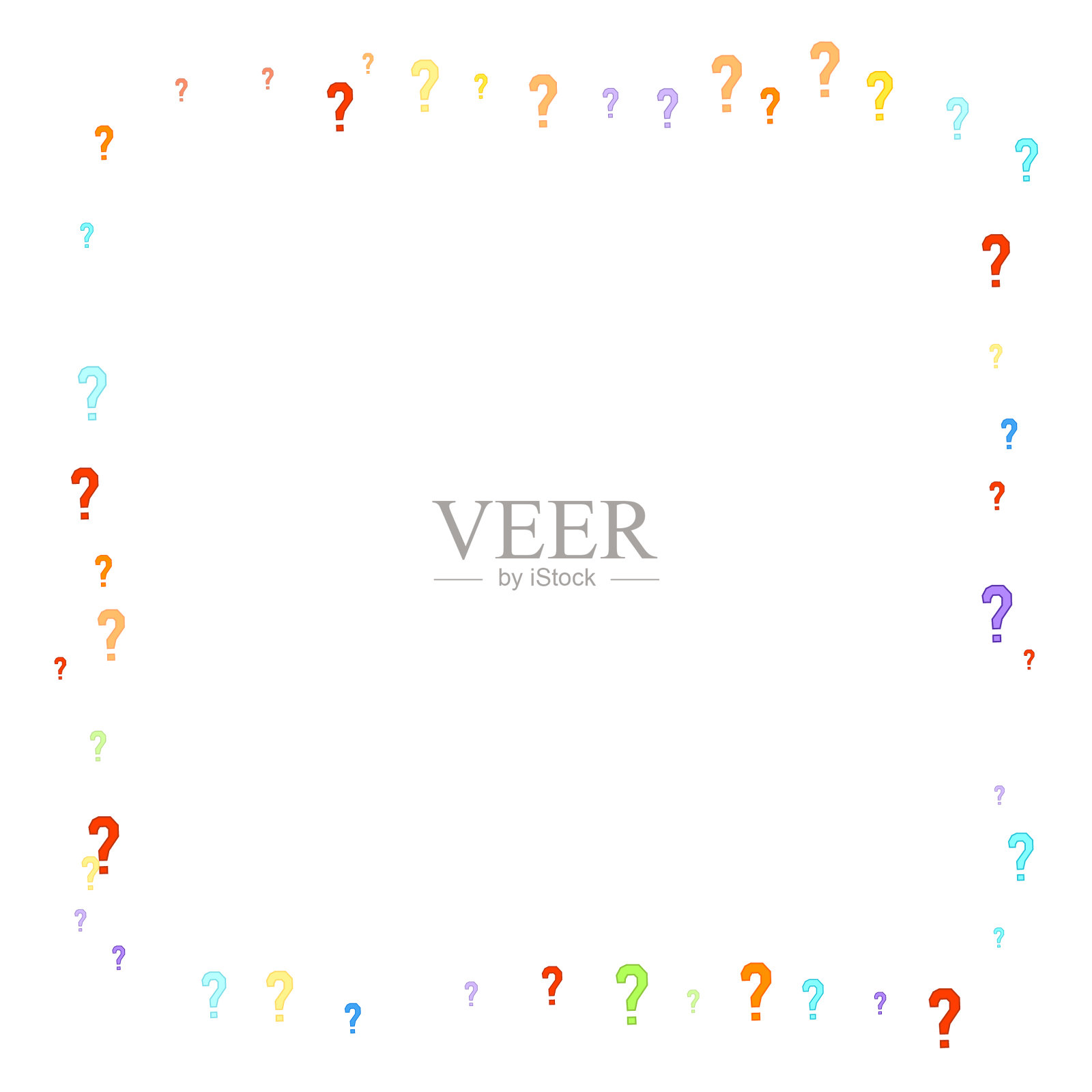 问号测验疑问调查FAQ公众投票插画图片素材