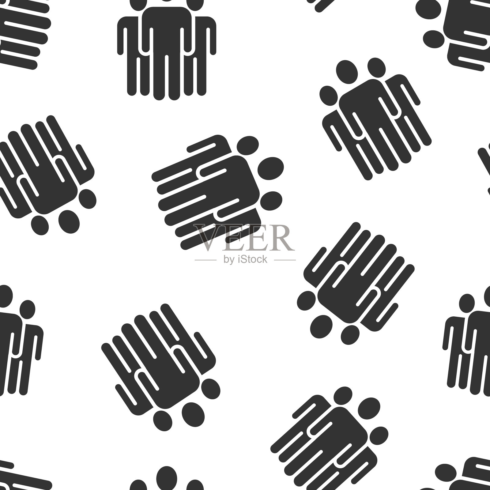 人沟通图标在平风格人上插画图片素材