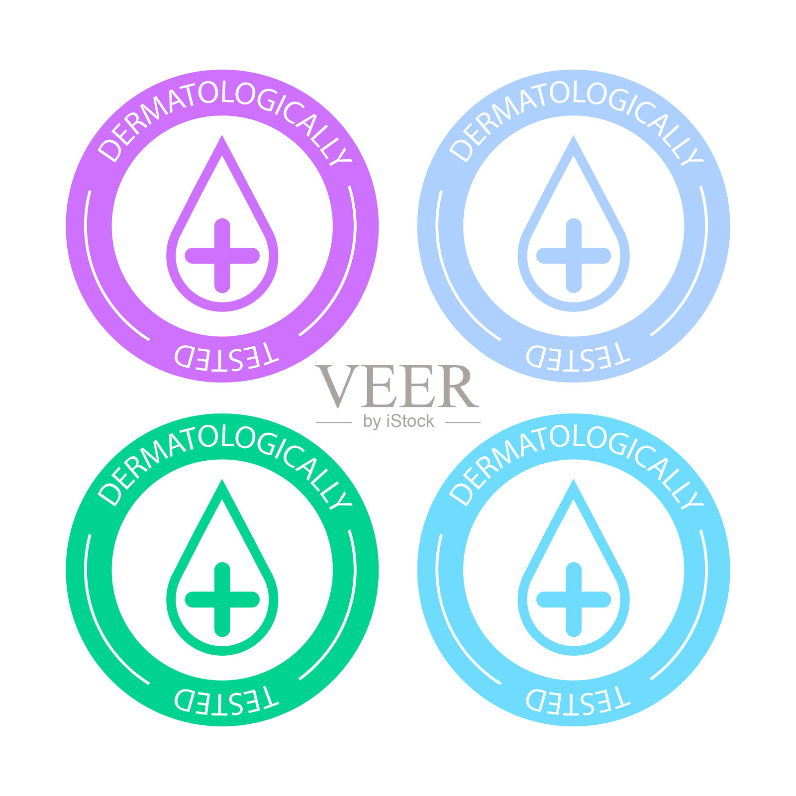 皮肤测试标签与水插画图片素材