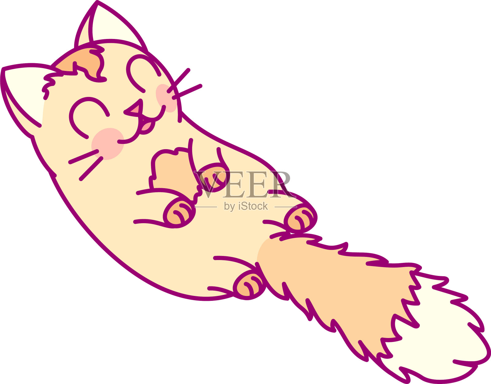 可爱的小猫剪贴画设计元素图片