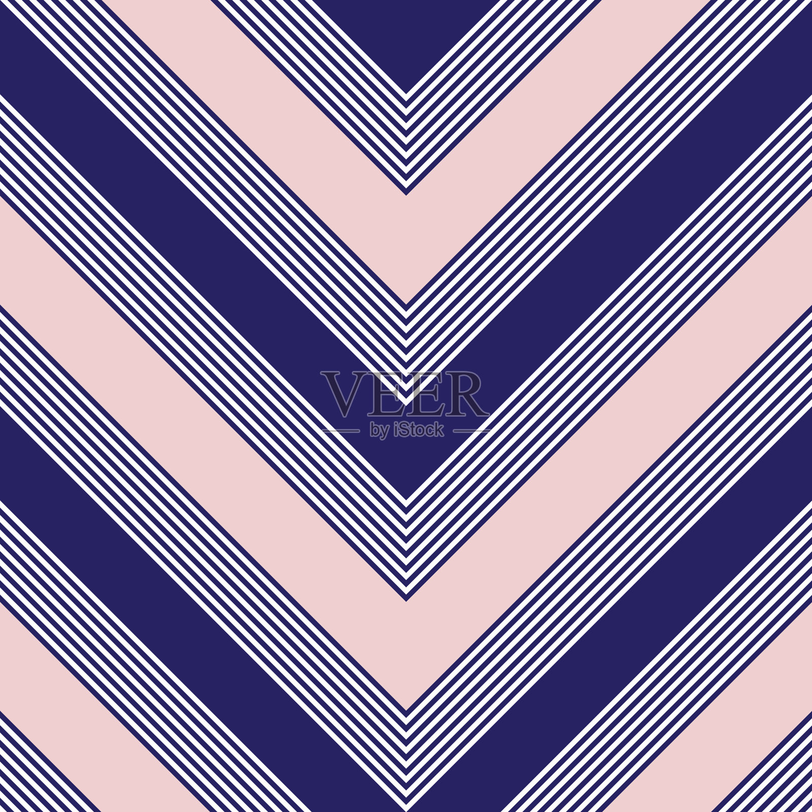 粉红和海军蓝斜条纹无缝插画图片素材