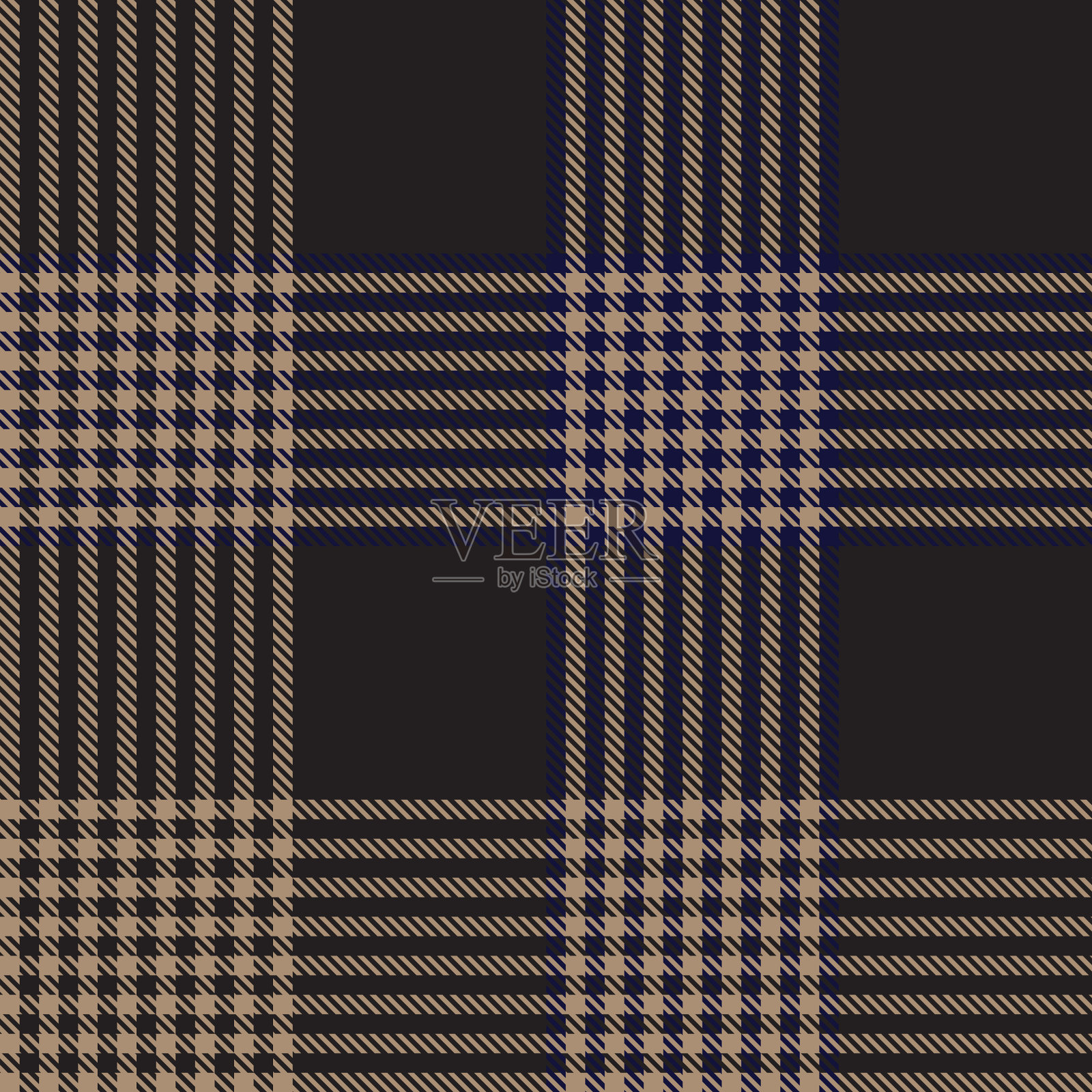 棕色峡谷格子纹理无缝模式插画图片素材