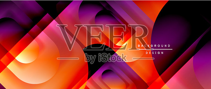 几何抽象背景与线条插画图片素材