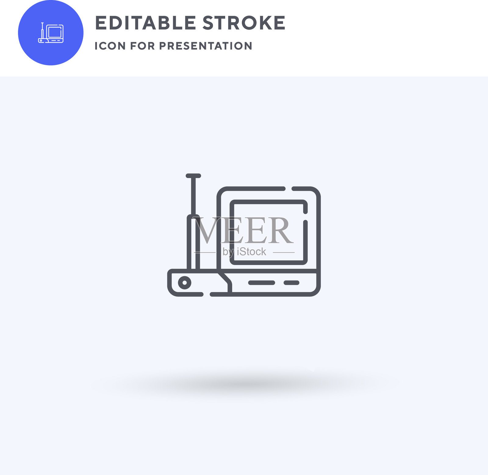 便携式电视图标充满平面标志图标素材